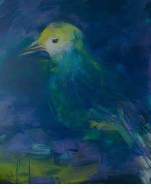 uccello (the chiaroscuro bird) / 30″ x 36″