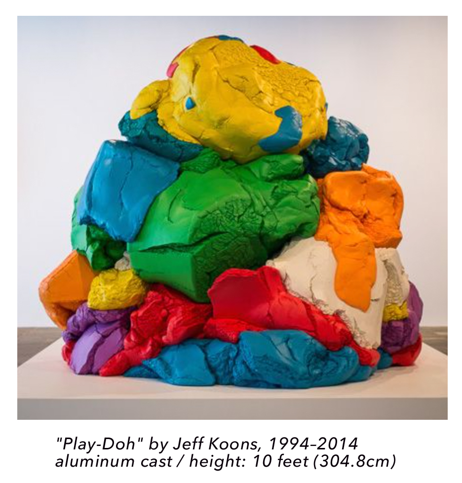 play doh jeff koons sculpture huge art antidisestablishmentarianism