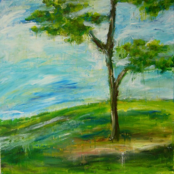 disparu tree sky landscape painting