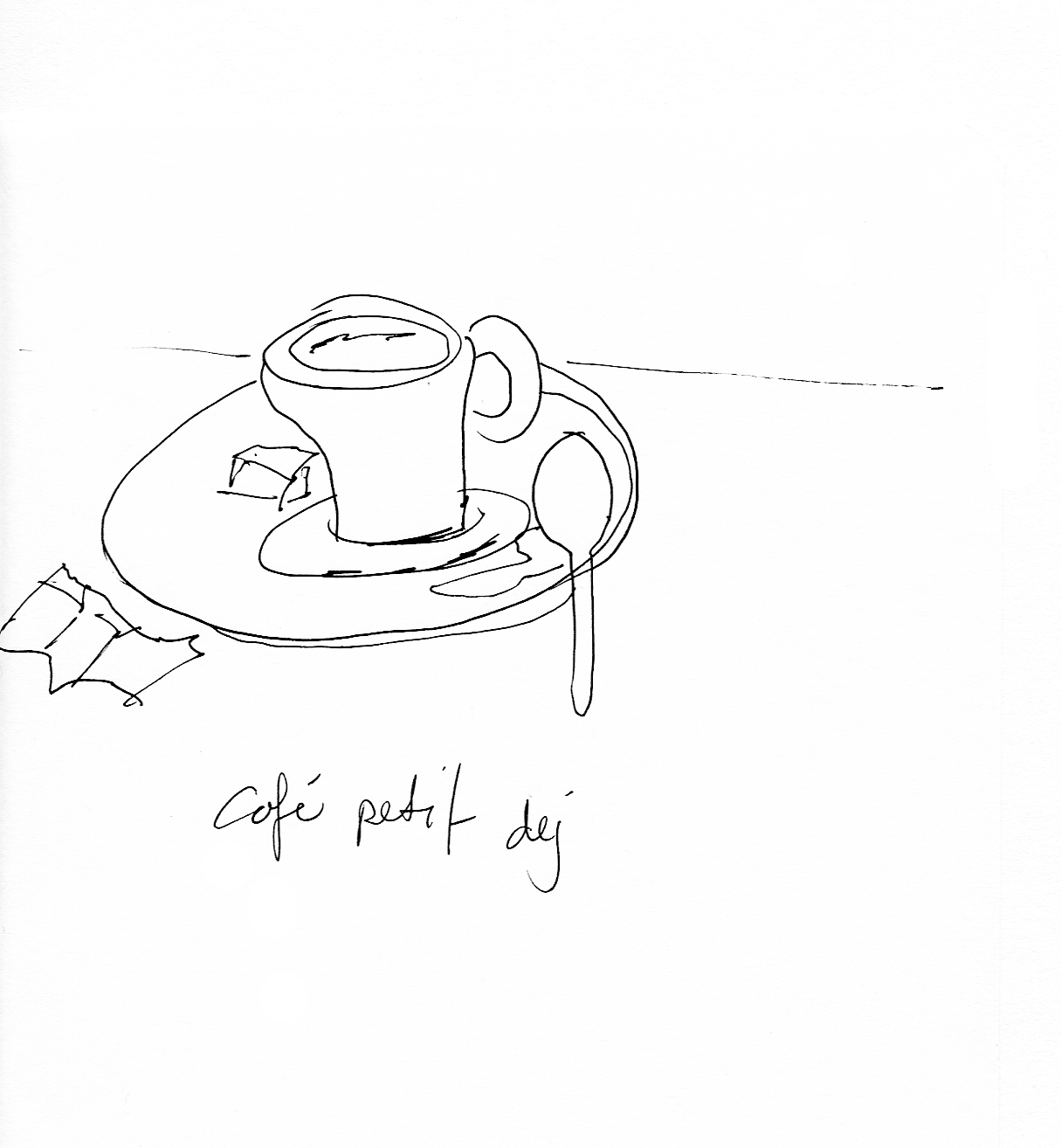 art every day number 54 / drawing / illustration / café petit déj
