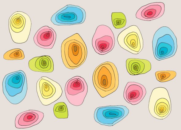 art every day number 91 circles shades of colour