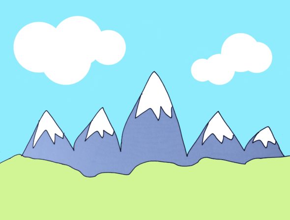 art every day number 111 illustration drawing mountains view climb