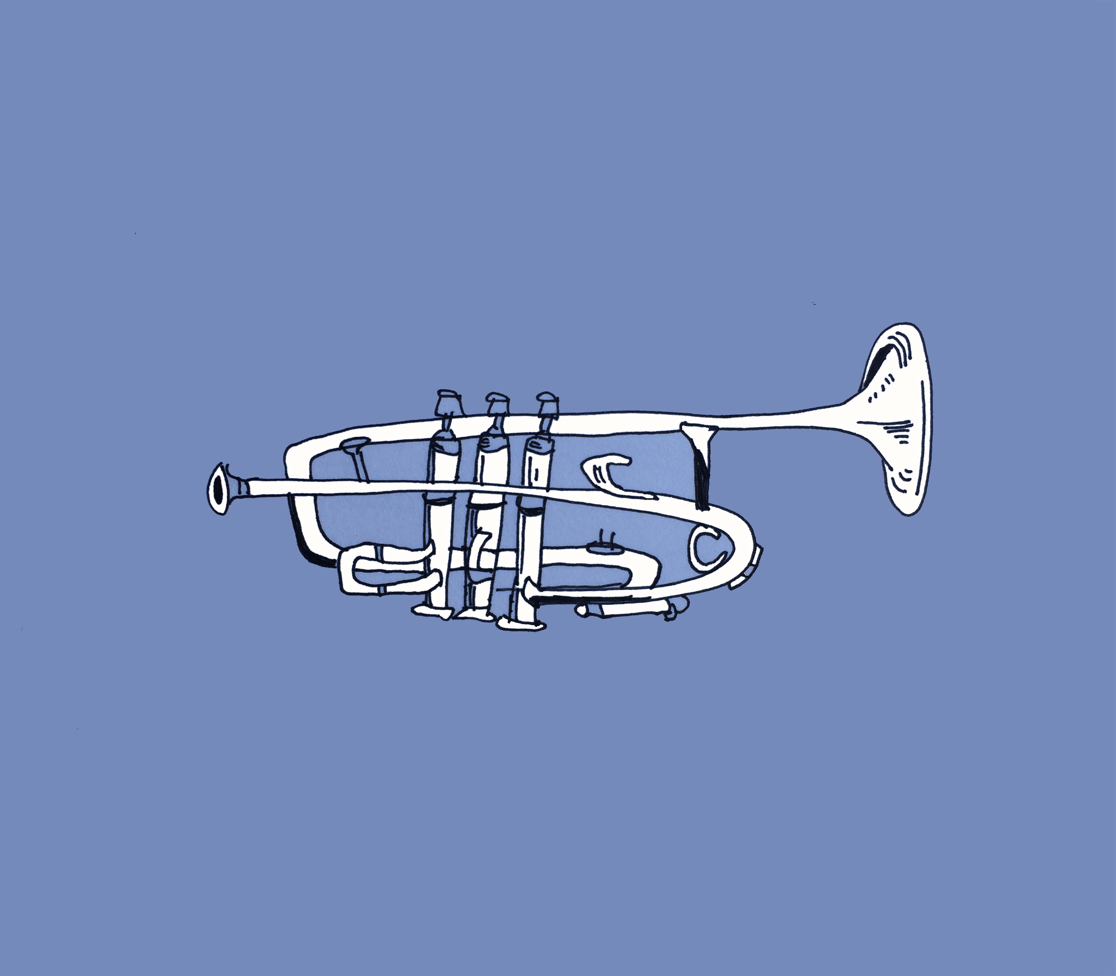 art every day number 116 / illustration / drawing / trumpet
