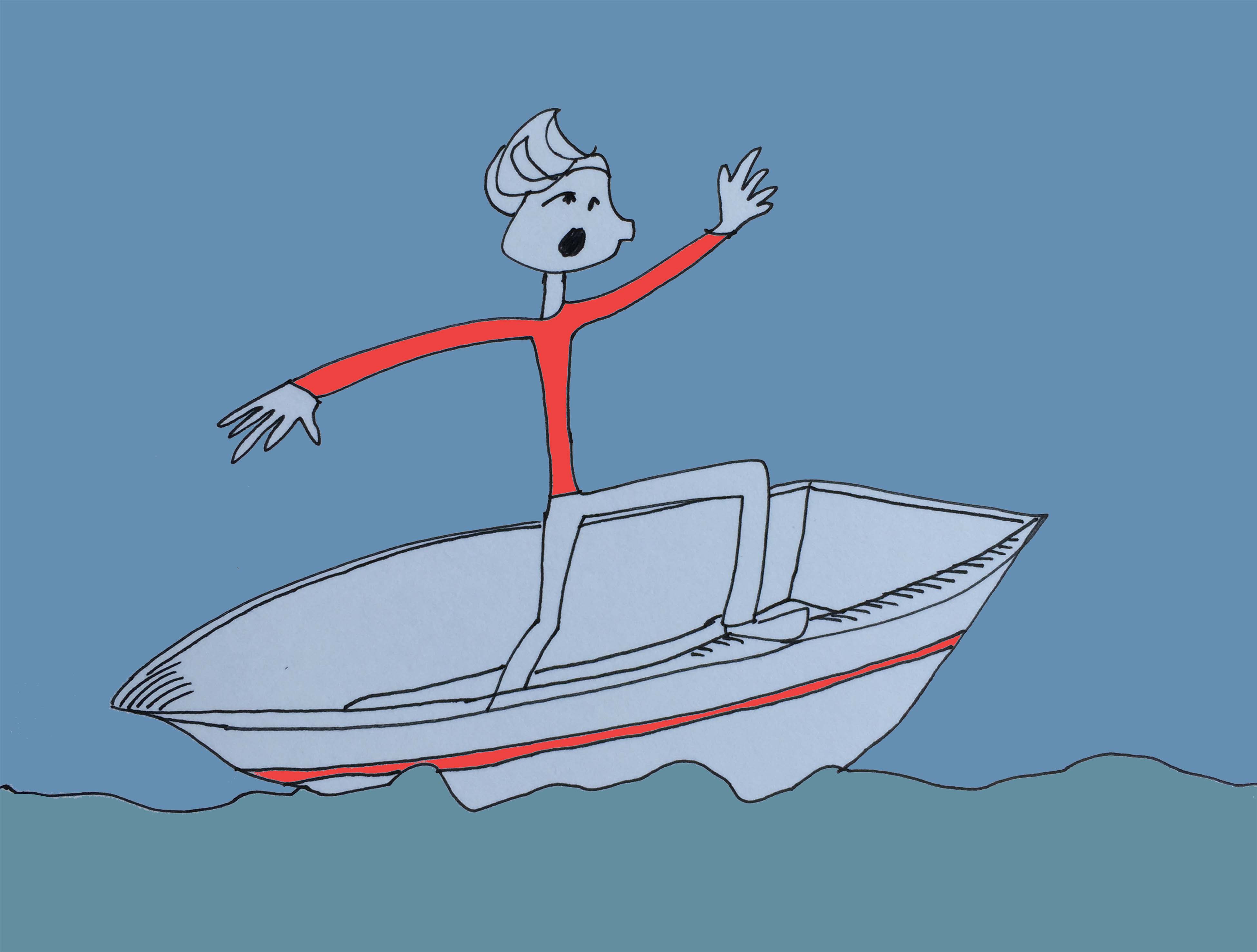 art every day number 155 / illustration / drawing / the boat