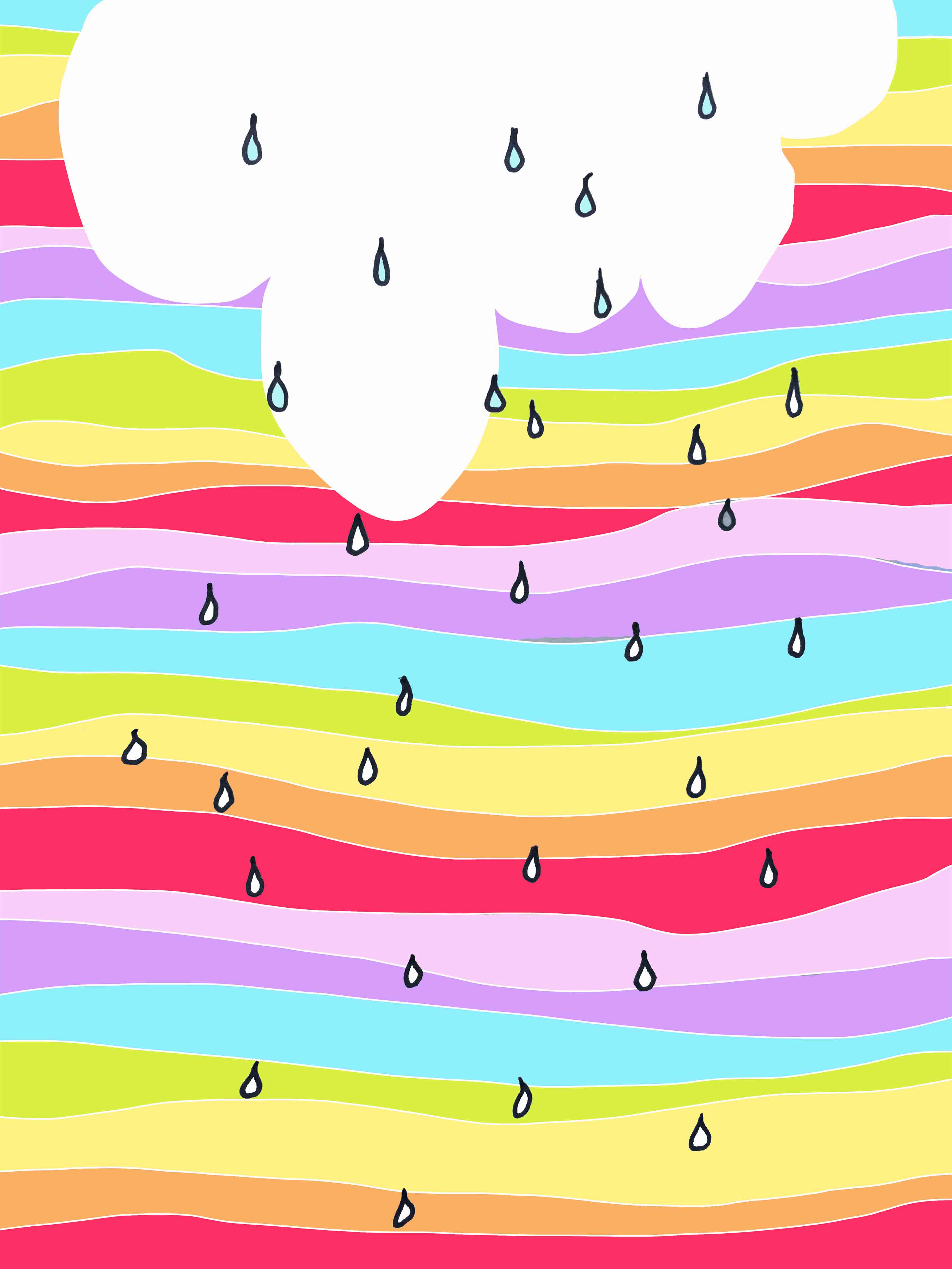 art every day number 164 / doodle / drawing / fall showers
