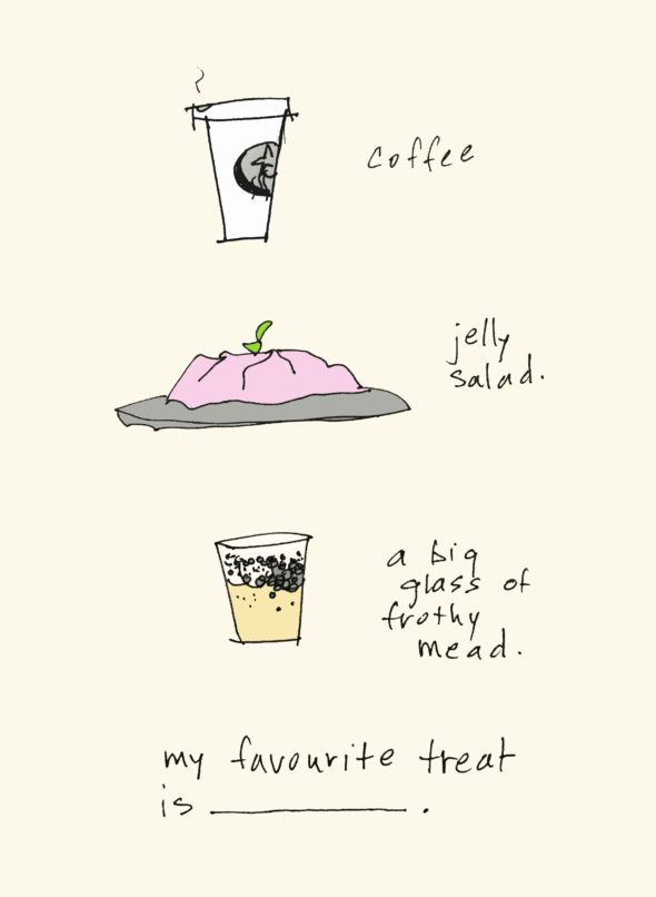 art every day number 178 illustration drawing words favourite treat