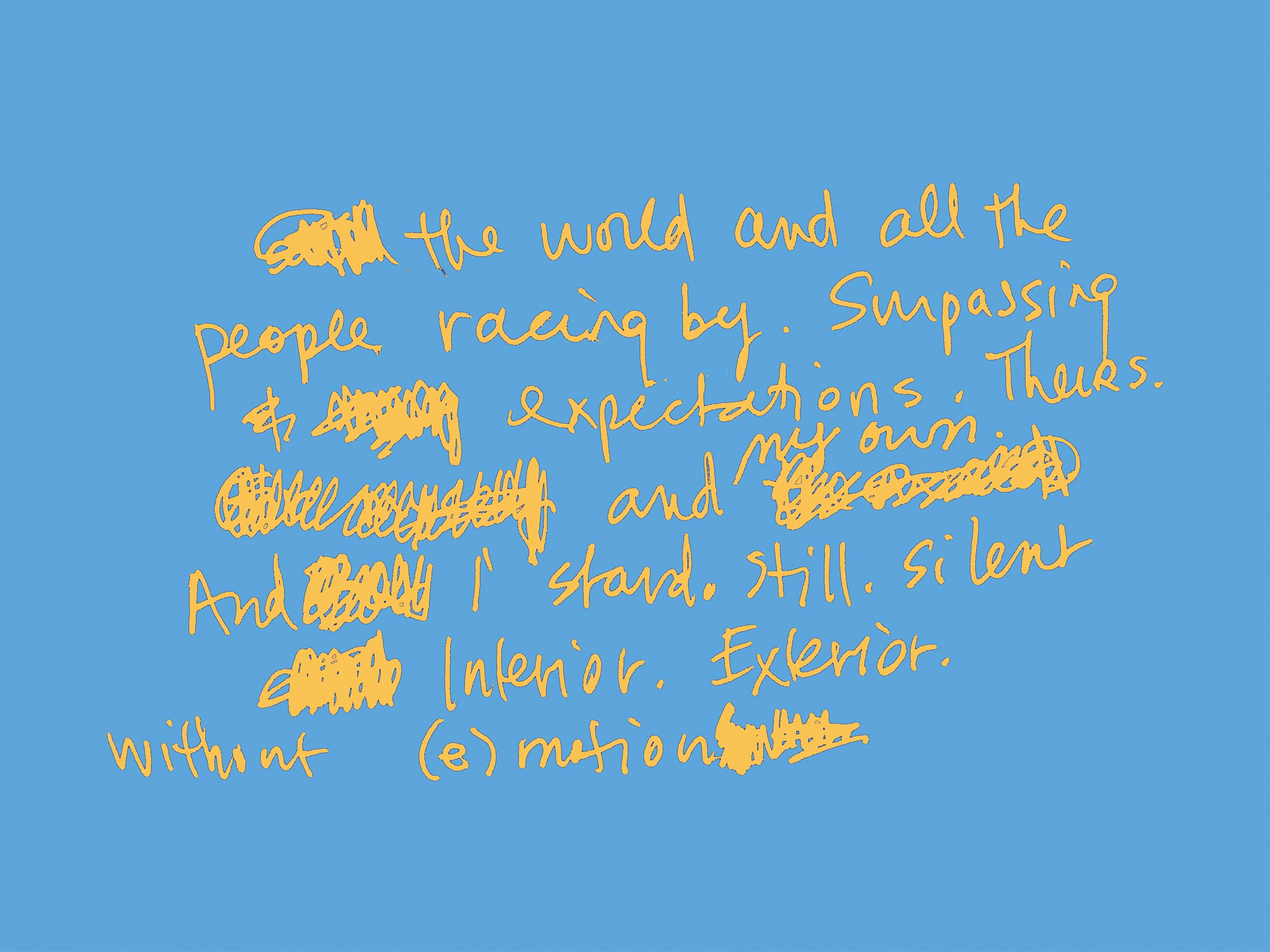 art every day number 160 / words / handwritten / the world and all the people