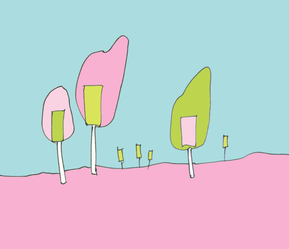 art every day number 247 candy (trees) landscape imagined sketch