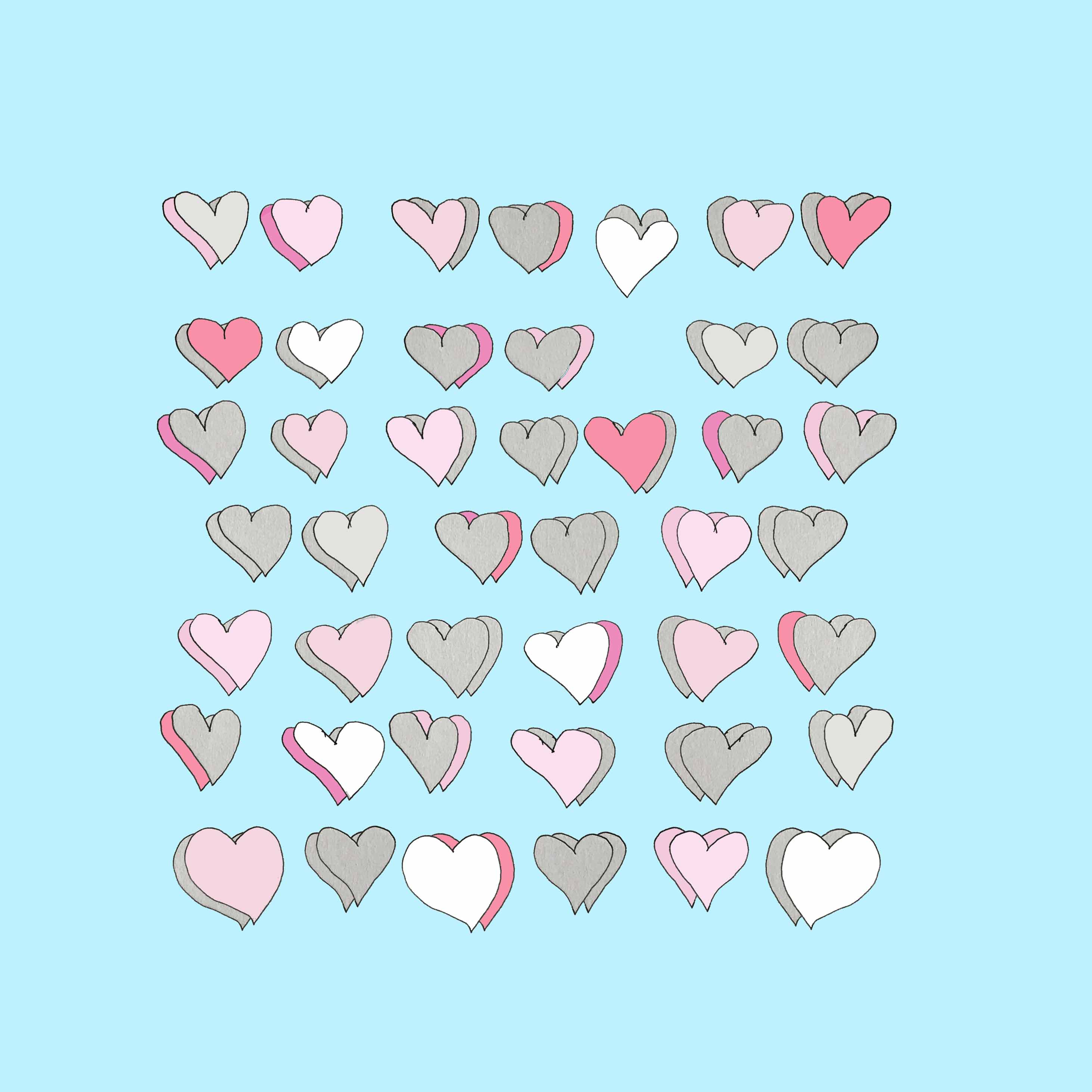 art every day number 236 / illustration / paper hearts