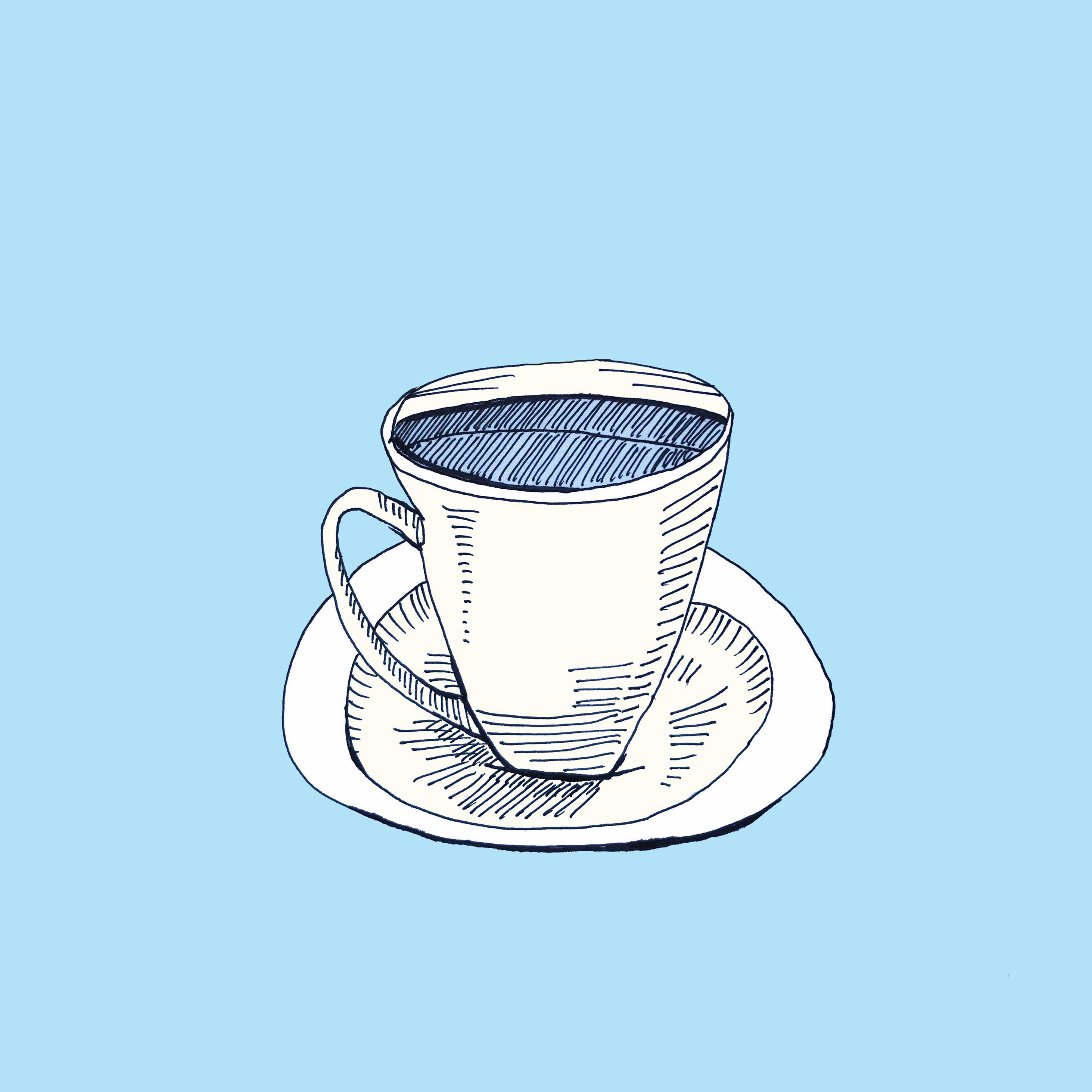 art every day number 260 / illustration / cup saucer coffee