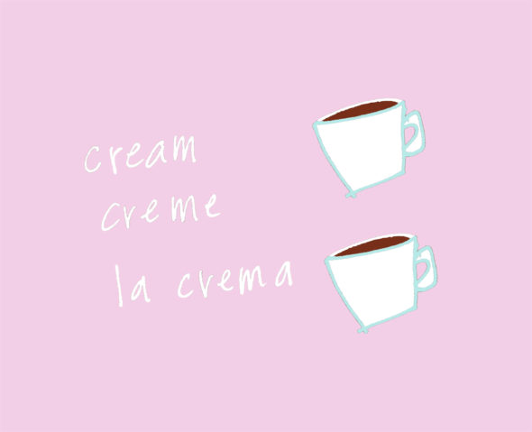 art every day number 291 illustration coffee pink cream cream crema