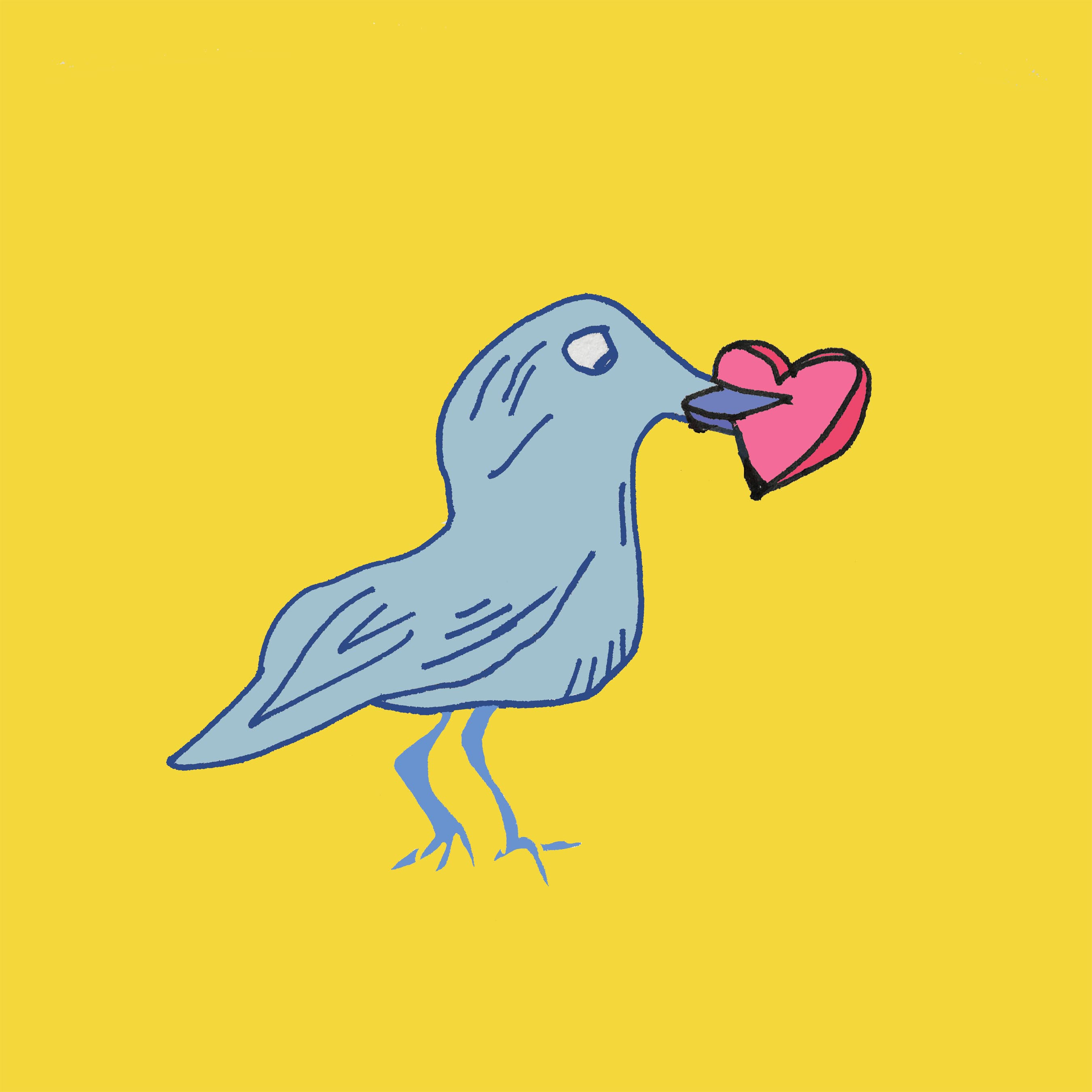art every day number 304 / illustration / crow with heart