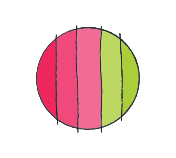 art every day number 348 circle sketch color pink green 00 97 