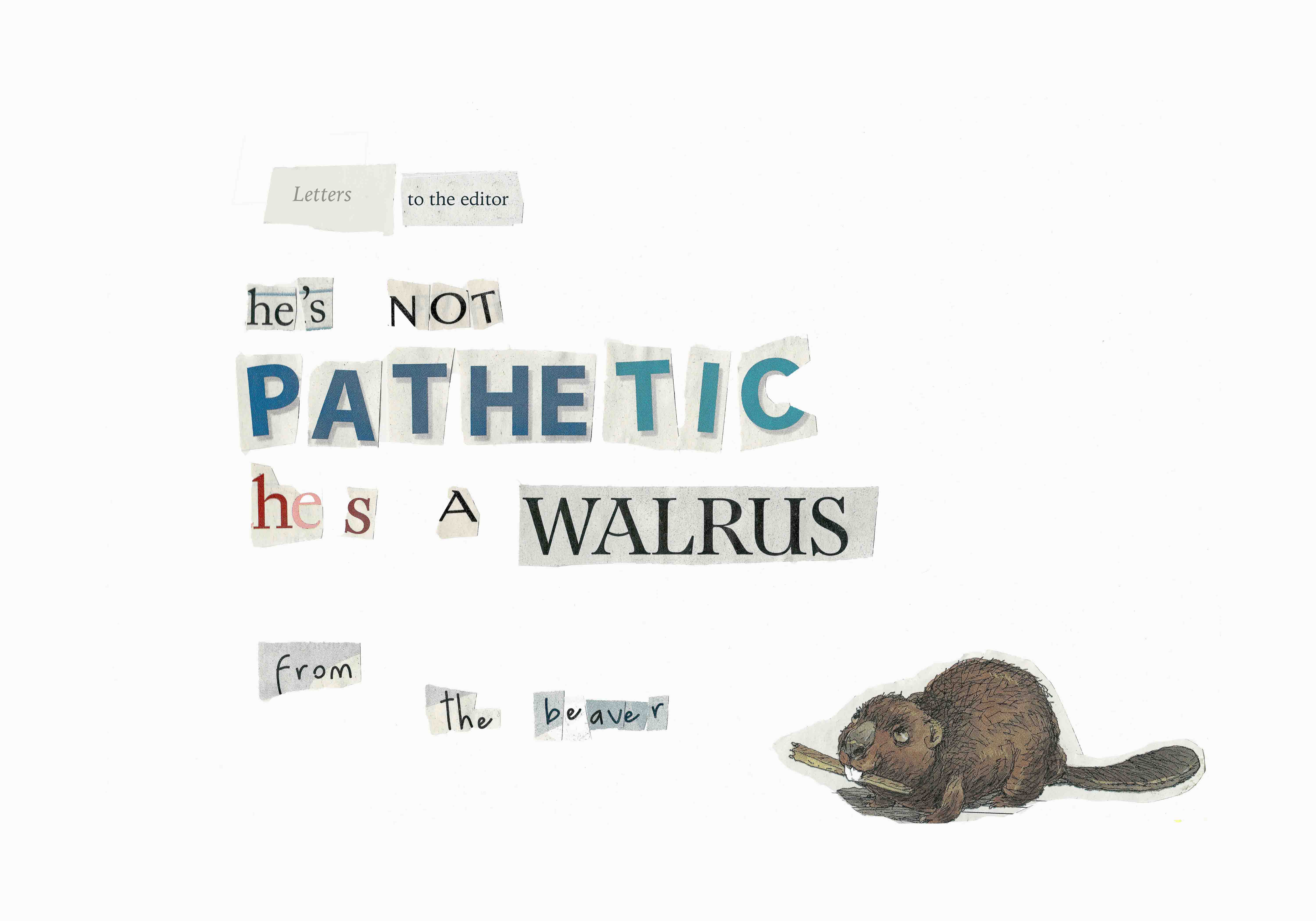 art every day number 375 the walrus collected papers from the beaver