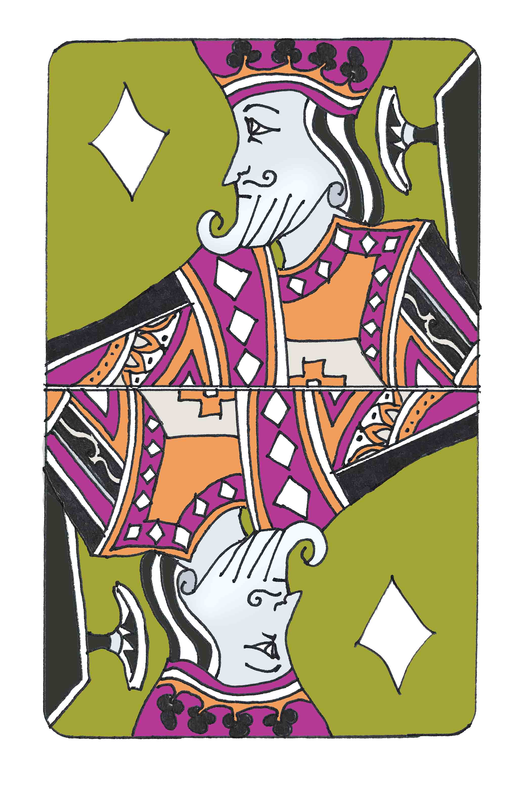 art every day number 389 king card playing cards good bad