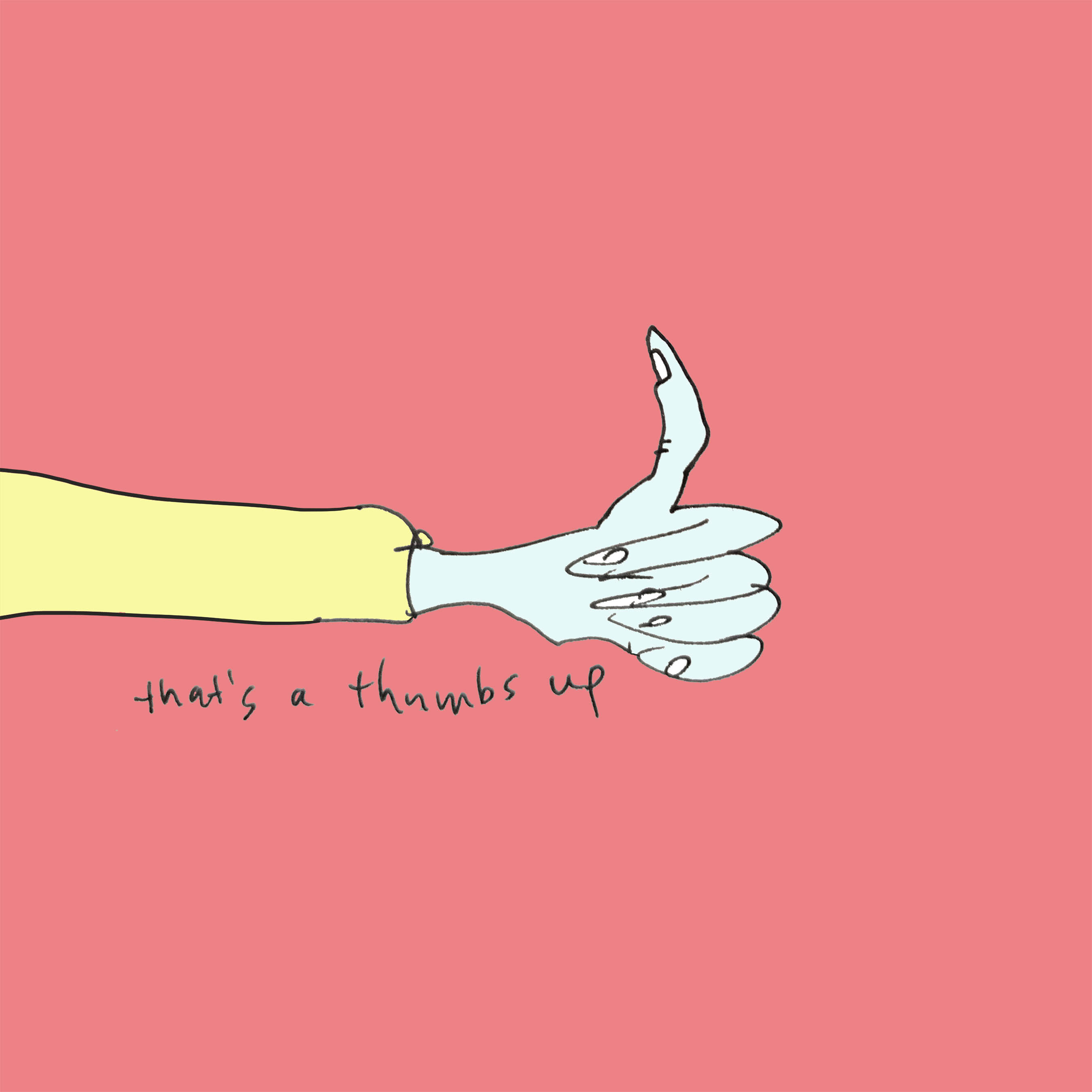 art every day number 396 thumbs up yes good illustration