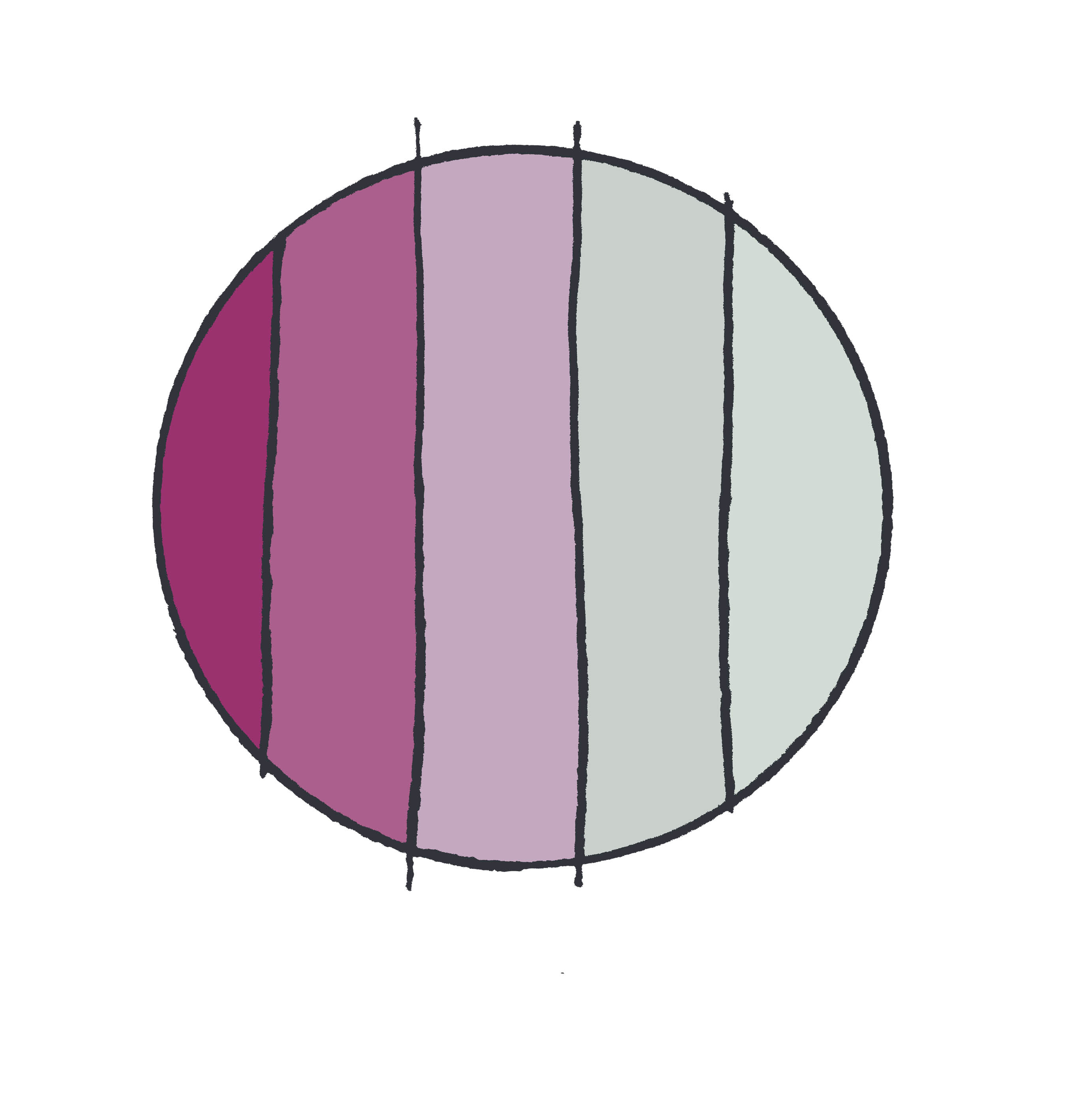 art every day number 399 / colour circle  / purple greys 41 94
