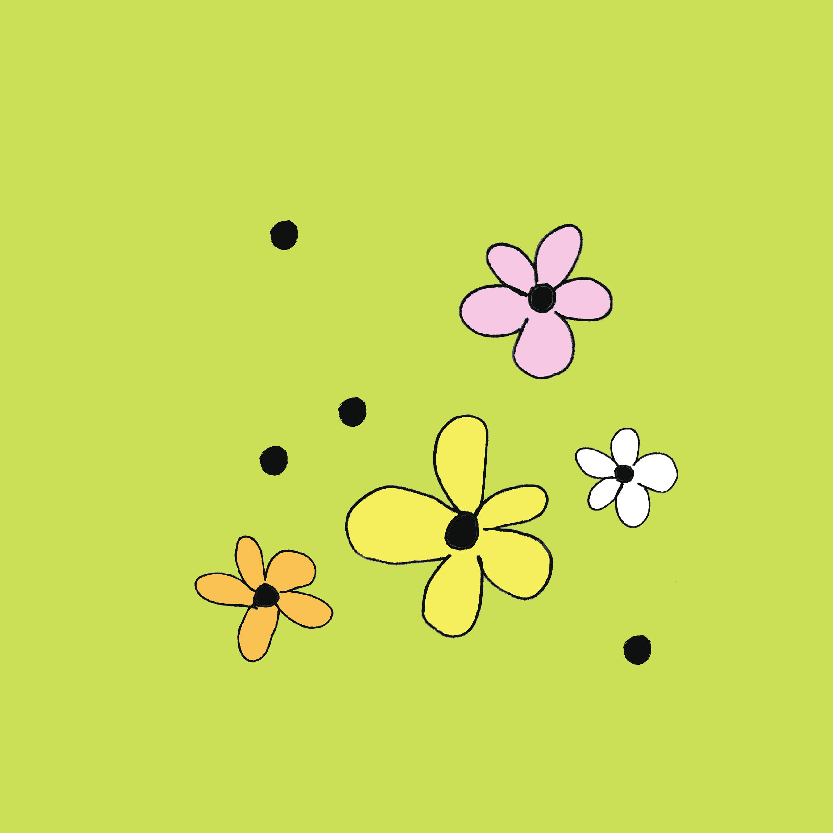 art every day number 404 flowers dots illustration