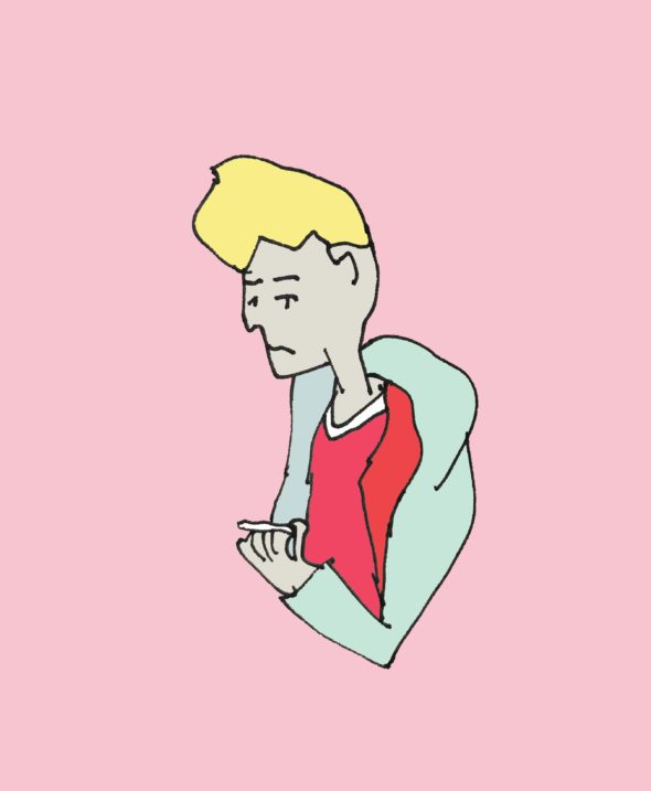 art every day number 402 downward gaze illustration