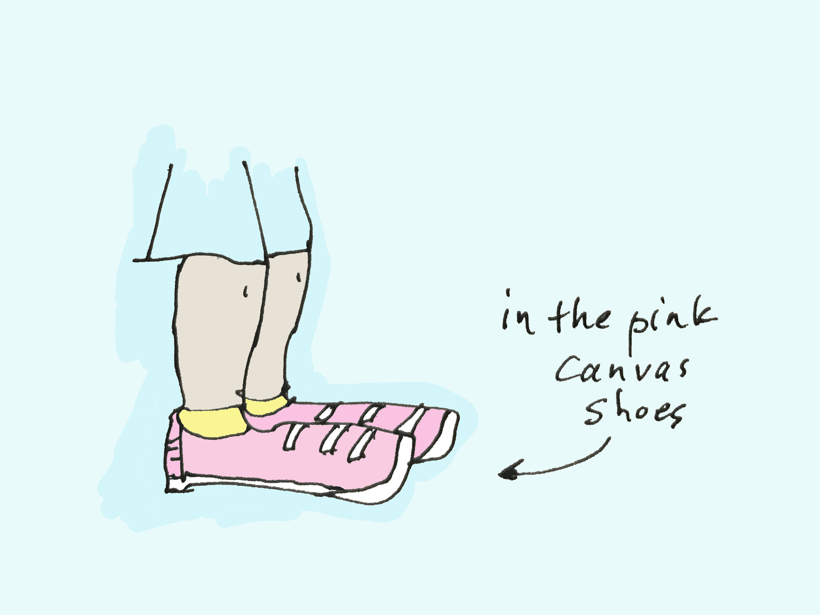 ART EVERY DAY NUMBER 408 / ILLUSTRATION / PINK CANVAS SHOES