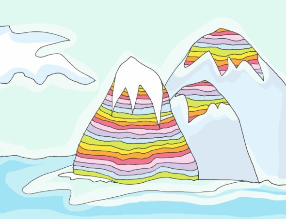 art every day number 427 meet me at the sea illustration rainbow mountains 