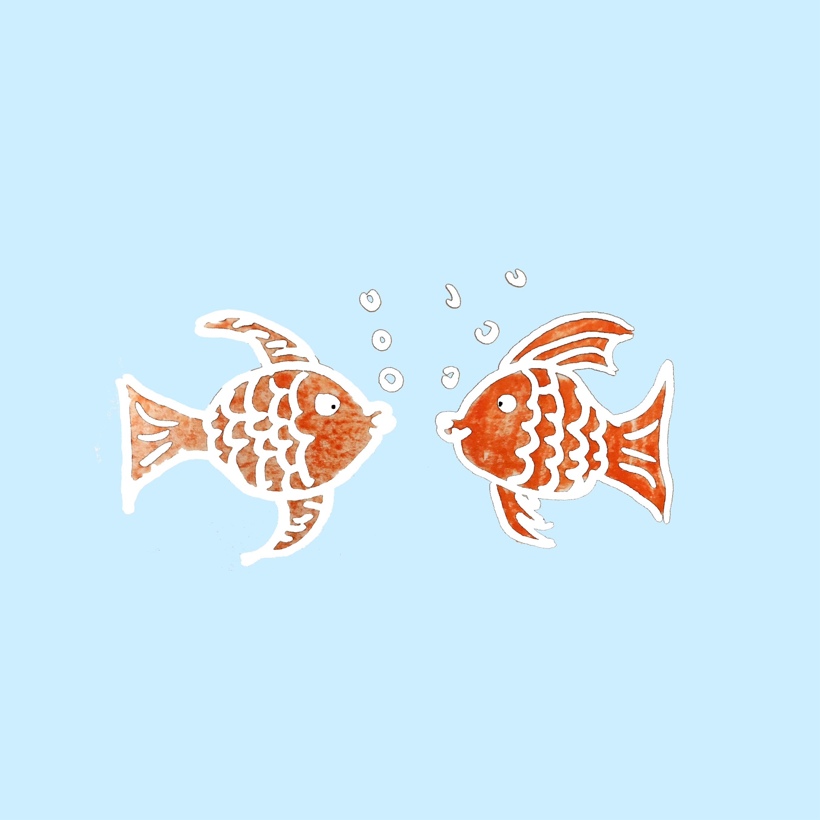 art every day number 435 / guest artist drawing / two fish