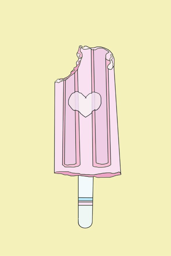 art every day number 442 popsicle with heart treats valentines day