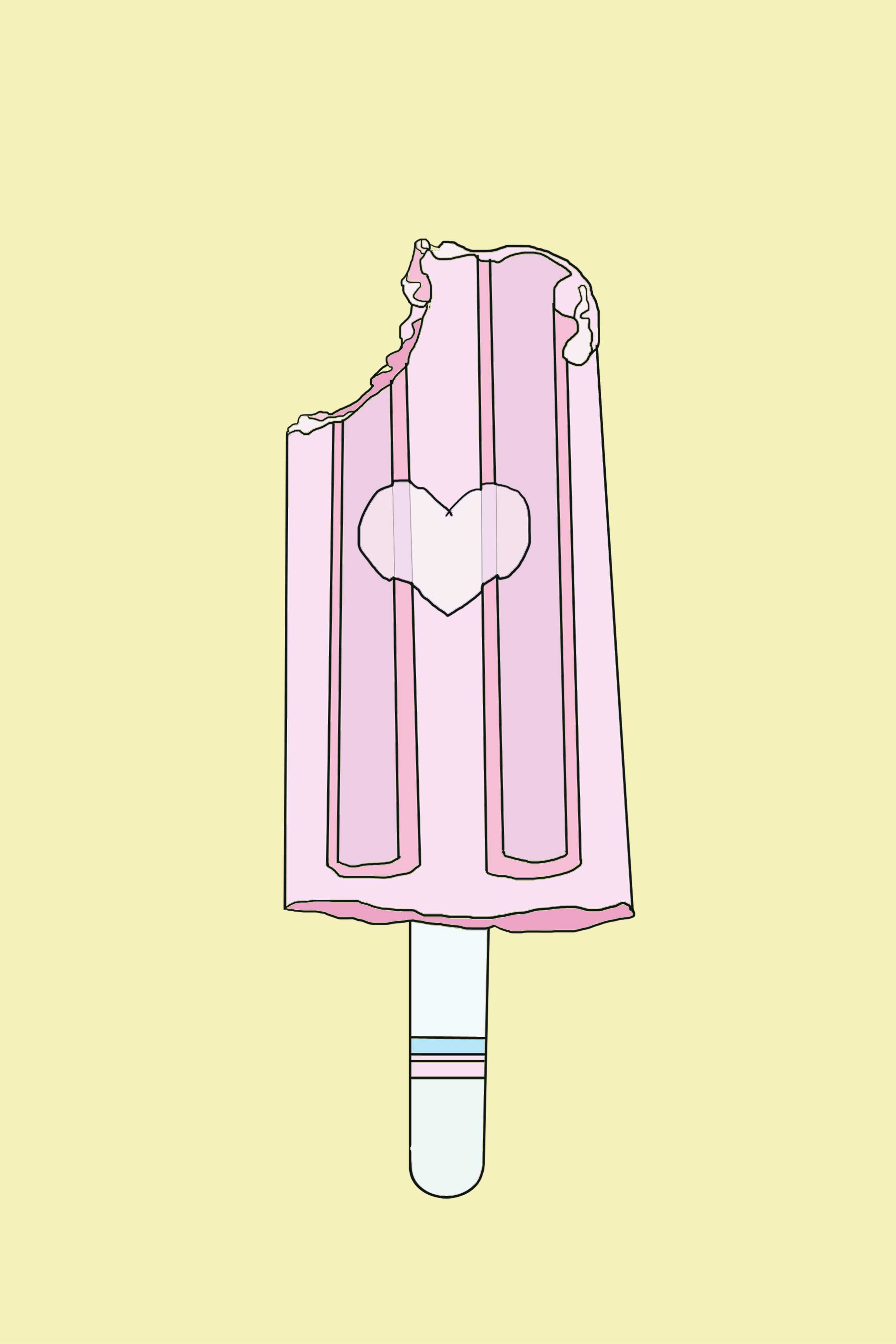 art every day number 442 popsicle with heart treats valentines day