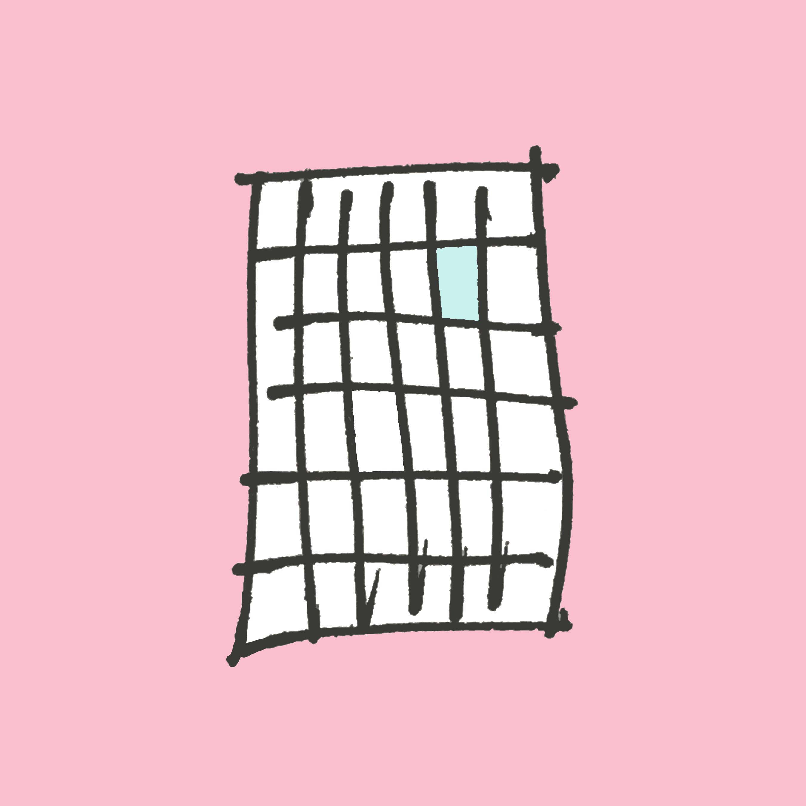 art every day number 456 coffee shop doodle number 2 grid rectangles pink blue
