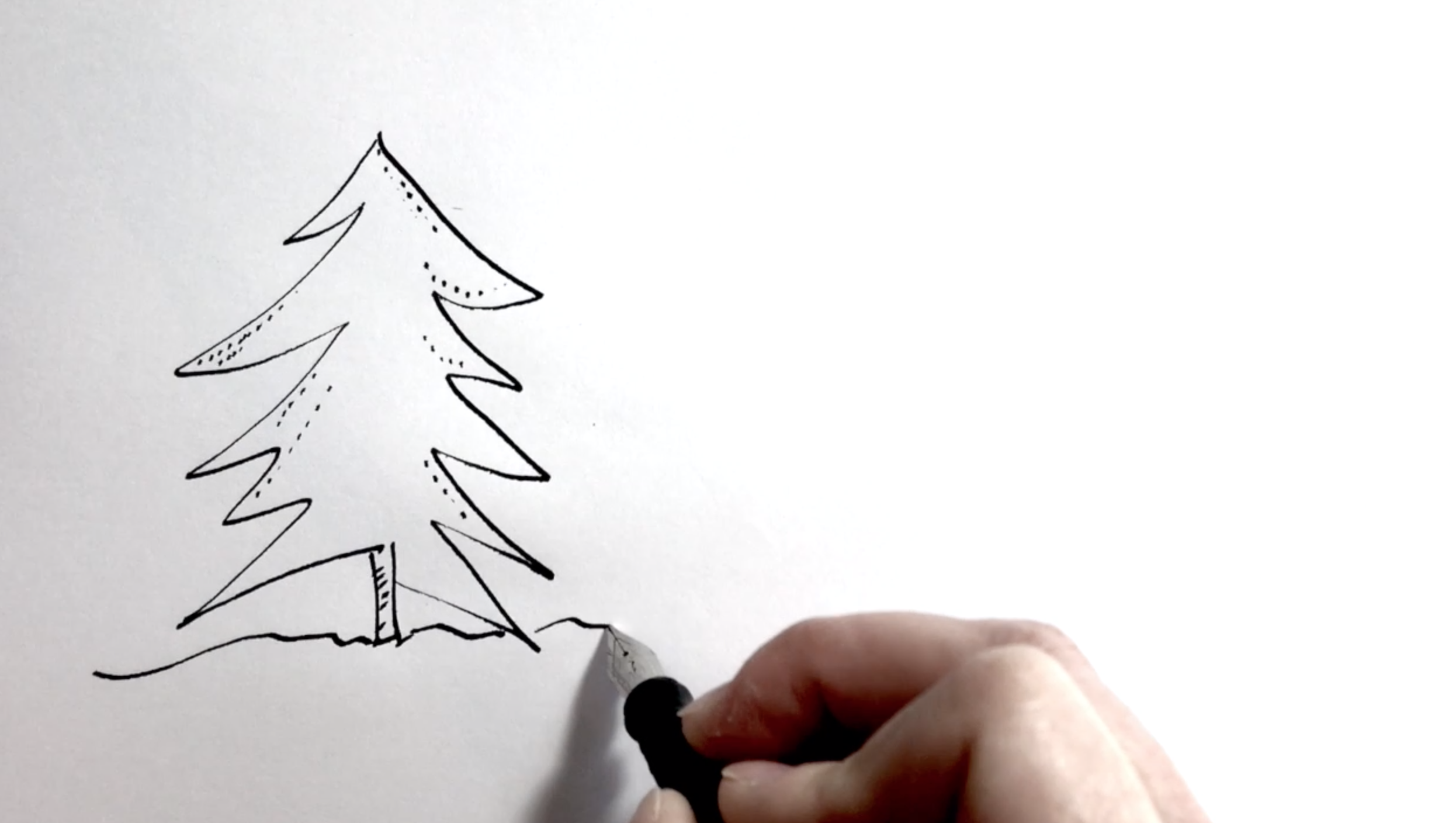 art every day number 474 / illustration video  / mountain tree