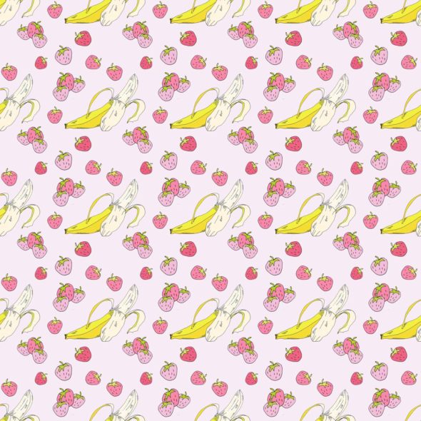 art every day number 519 bananas berries pattern illustration janet bright