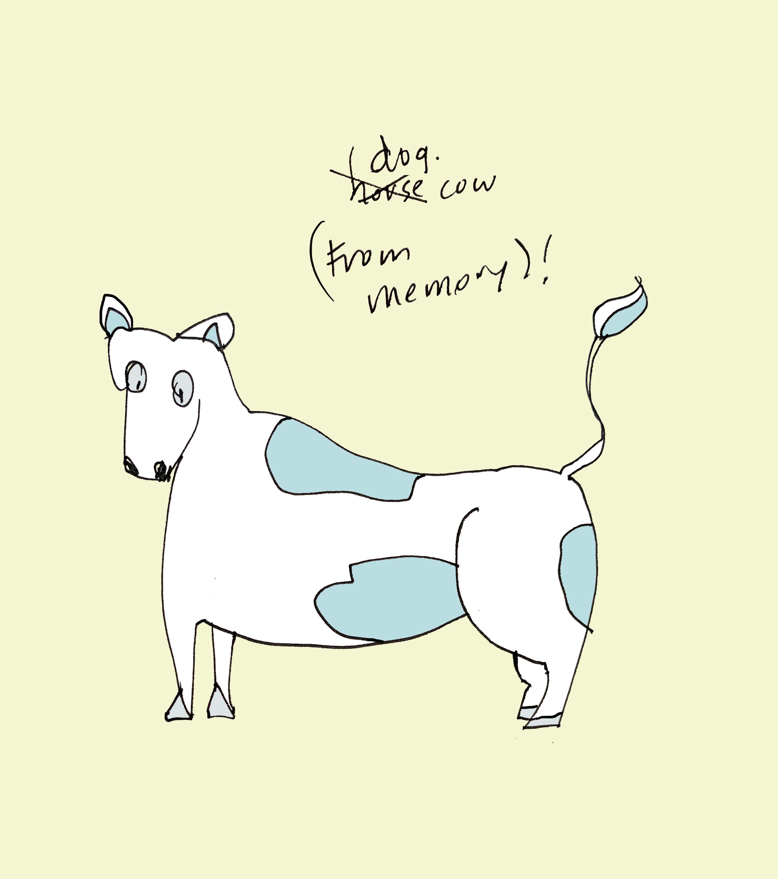 art every day number 563 illustration horse dog cow