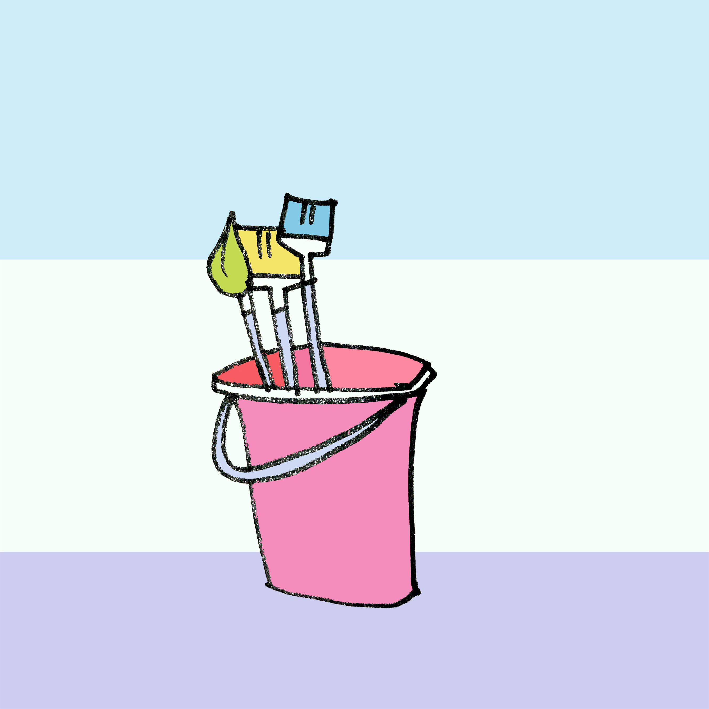art every day number 575 / illustration / paint bucket