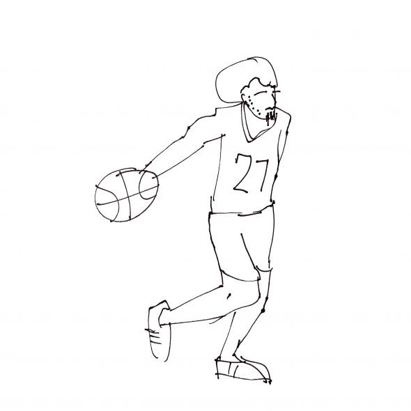 art every day number 601 illustration sketch drawing basketball 