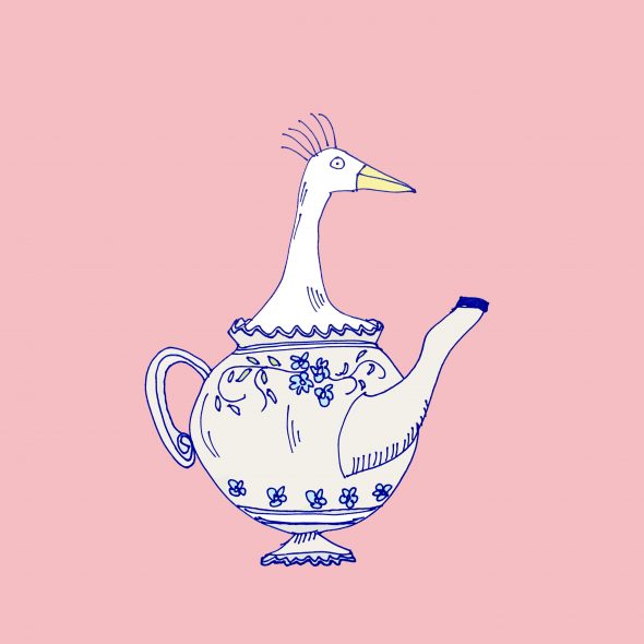 art every day number 612 magic teapot illustration bird