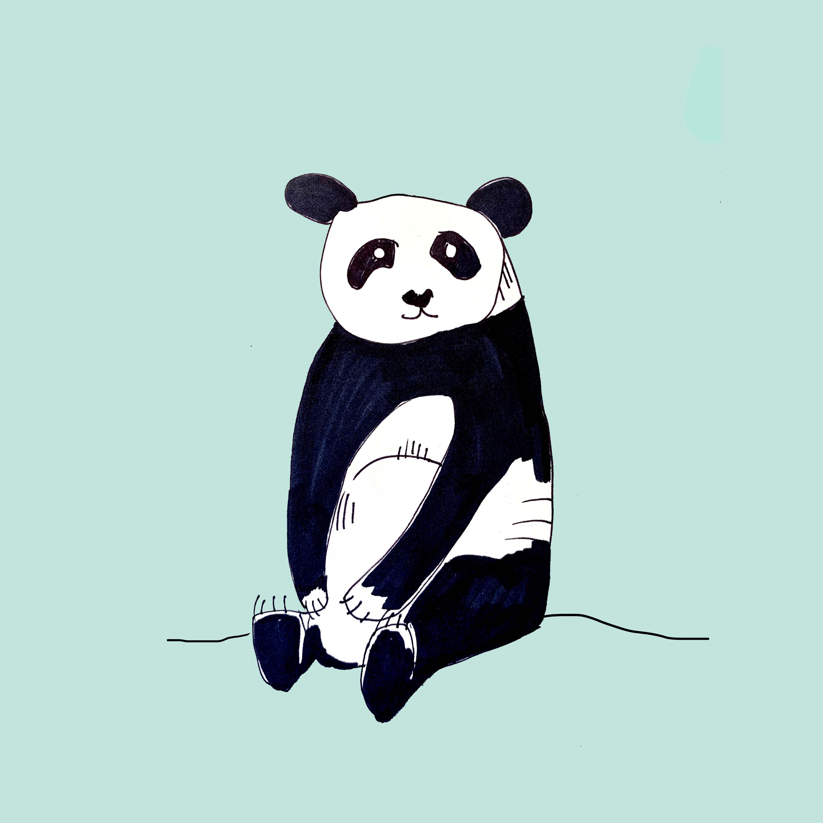 art every day number 621 panda bear illustration drawing