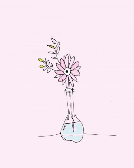 art every day number 620 the lonely flower illustration drawing