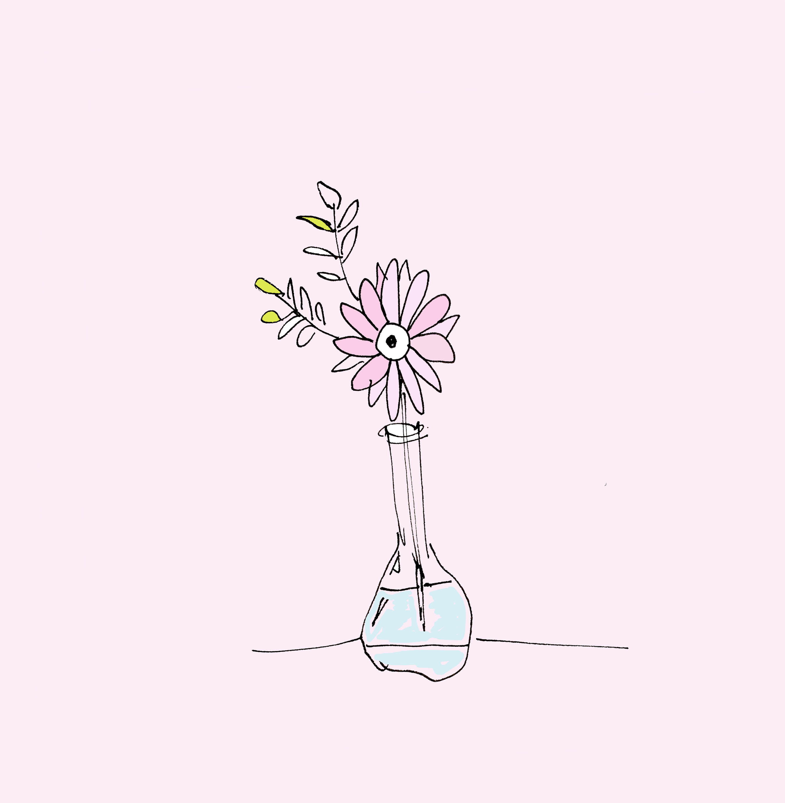 art every day number 620 the lonely flower illustration drawing