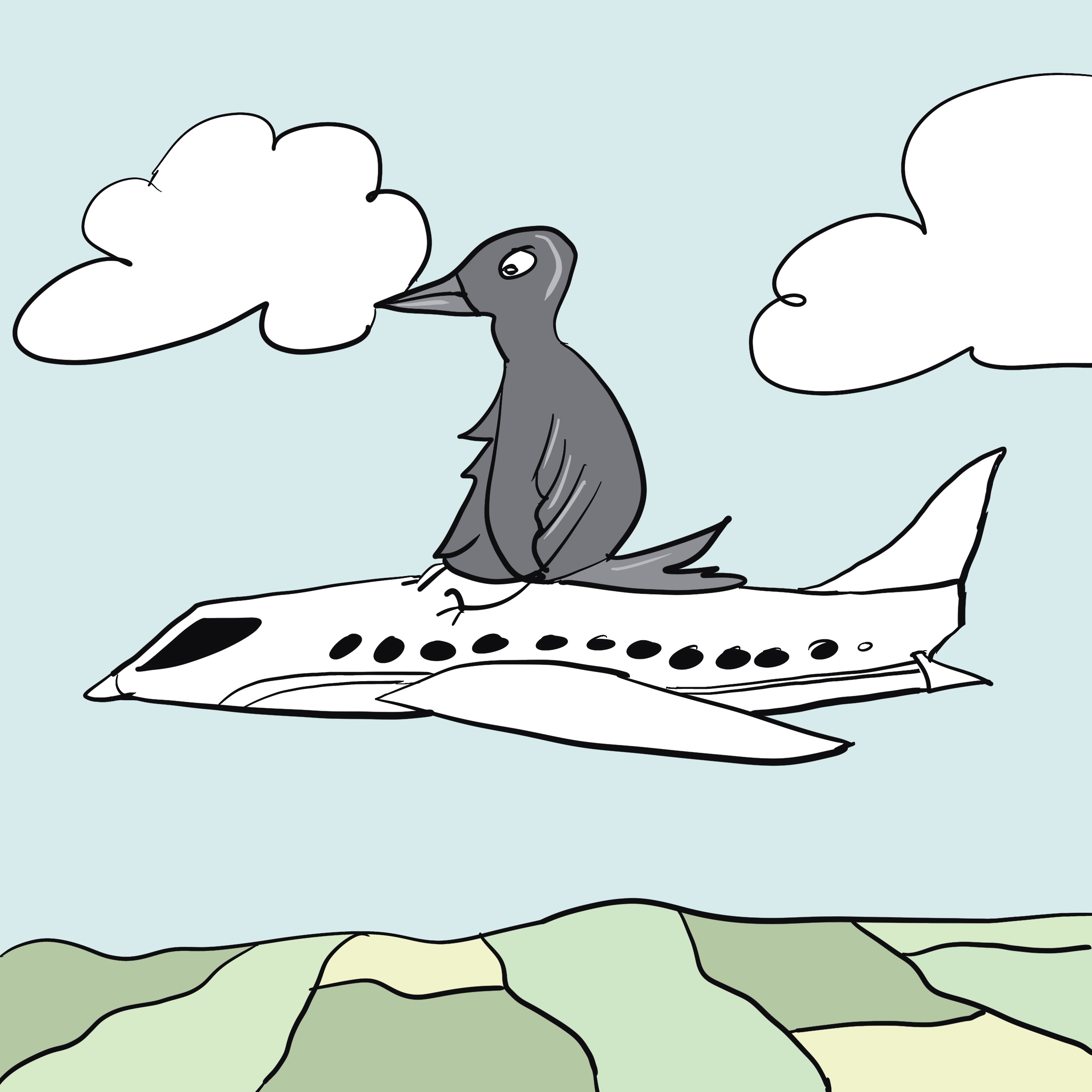 art every day digital illustration as the crow flies smart birds