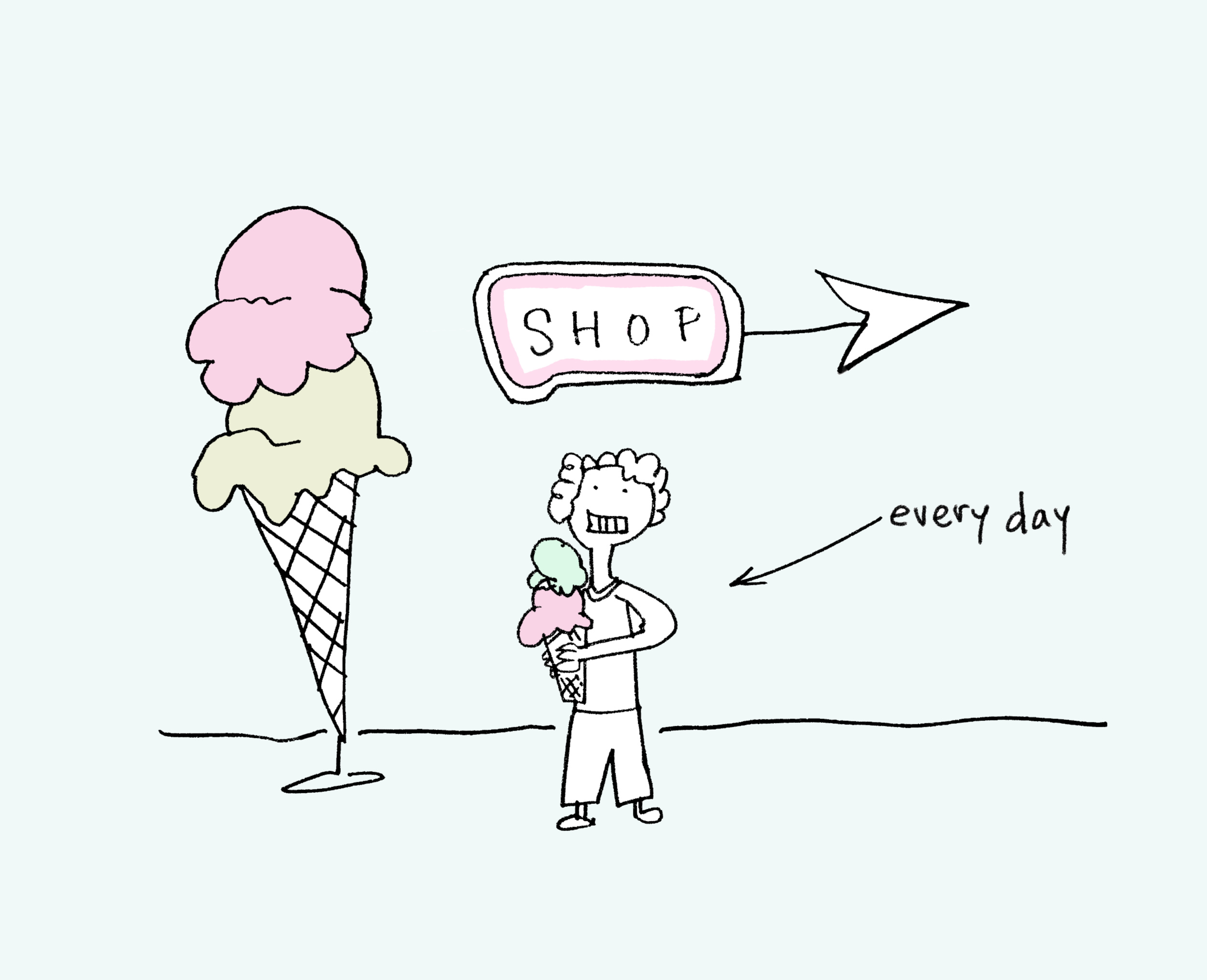 art every day number 707 illustration quelle surprise ice cream true story jjbright