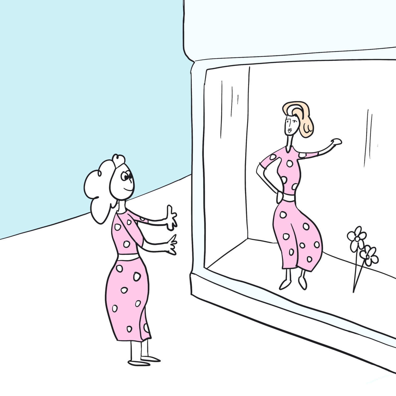 art every day number 760 illustration window shopping jjbright