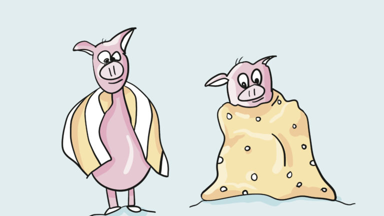 art every day number 824 / illustration / pigs in a blanket