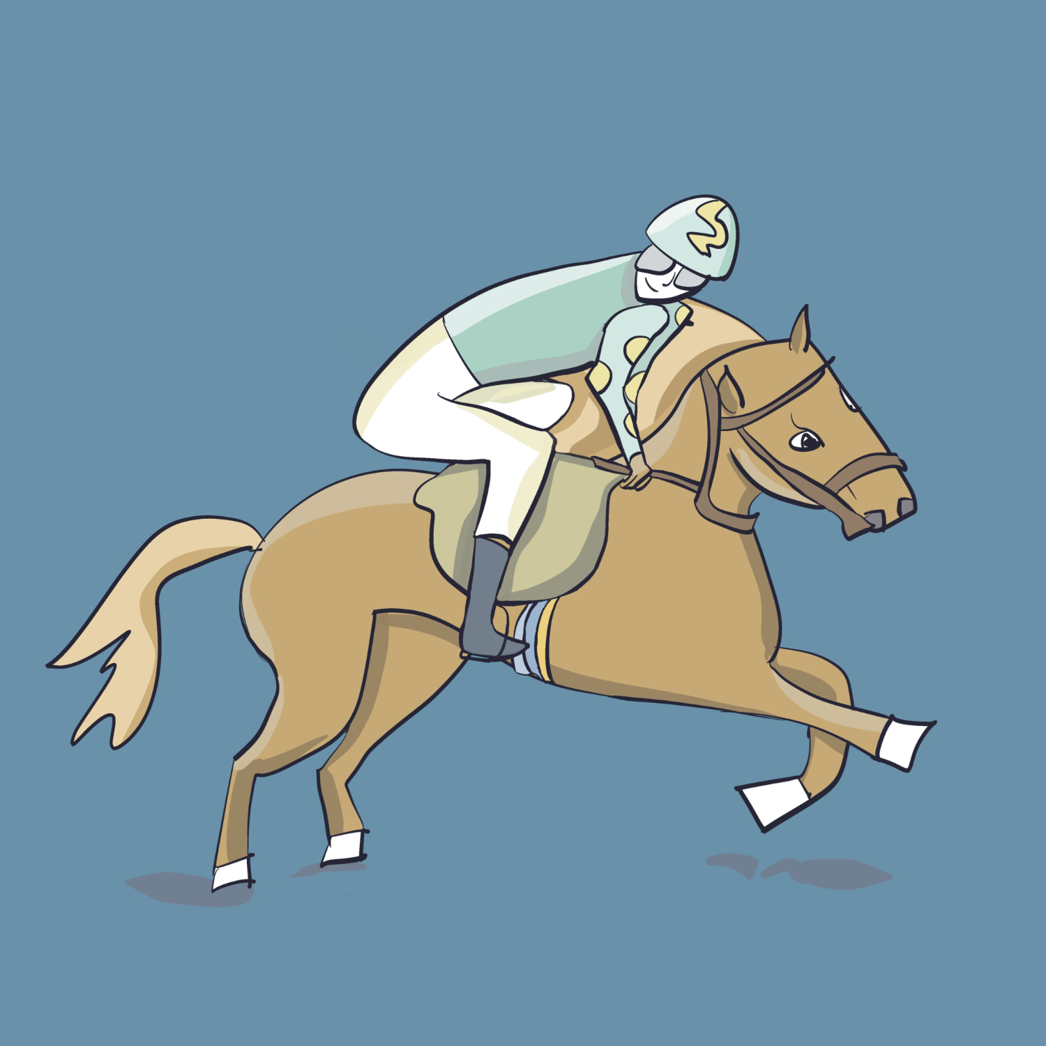 art every day number 872 illustration jockey janet bright jjbright