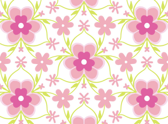 art every day number 894 / pattern design / pink flower mod