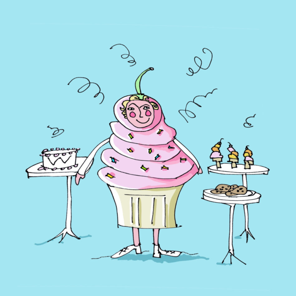 art every day  number 956 illustration cupcake love jjbright janet bright 