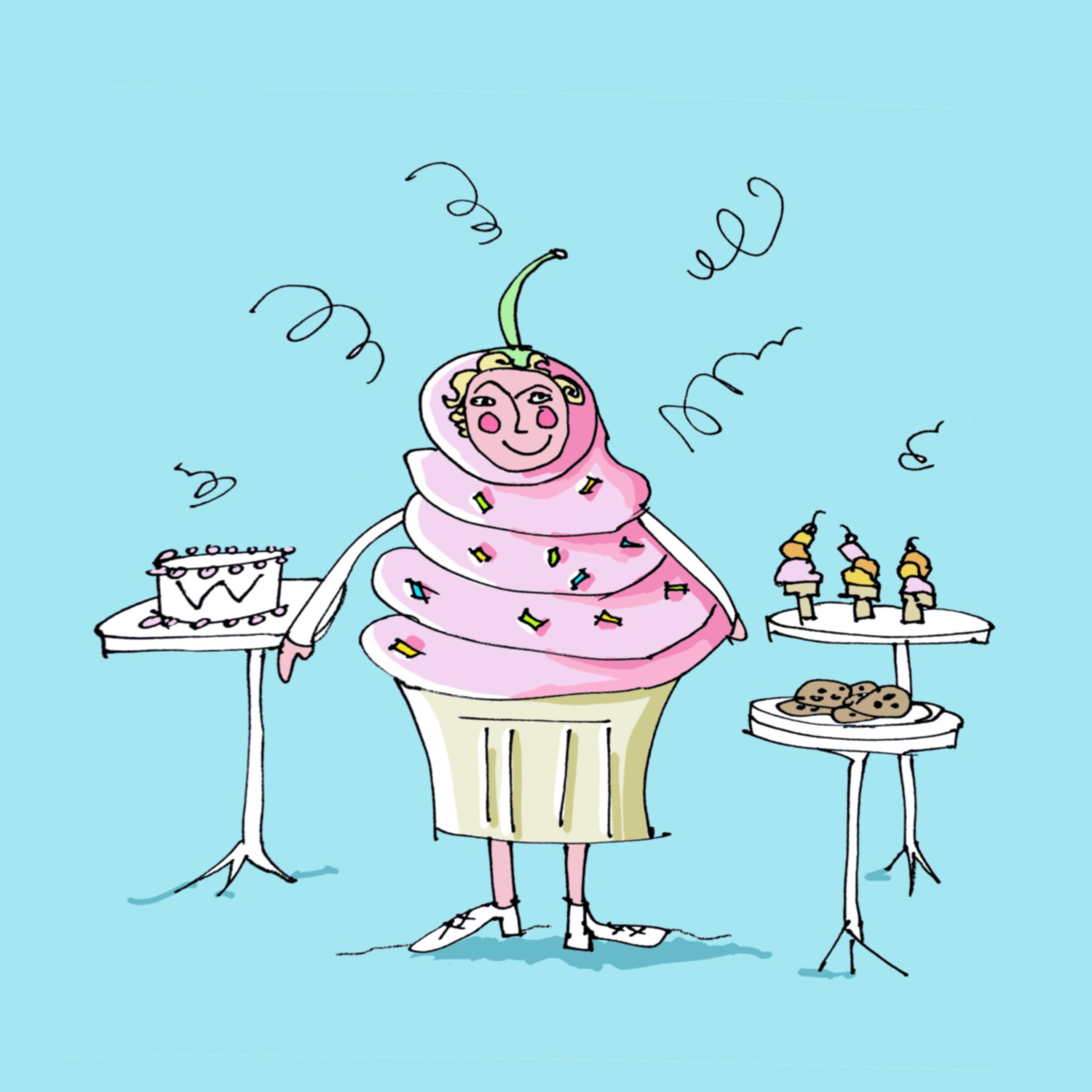 art every day number 956 illustration cupcake love jjbright janet bright