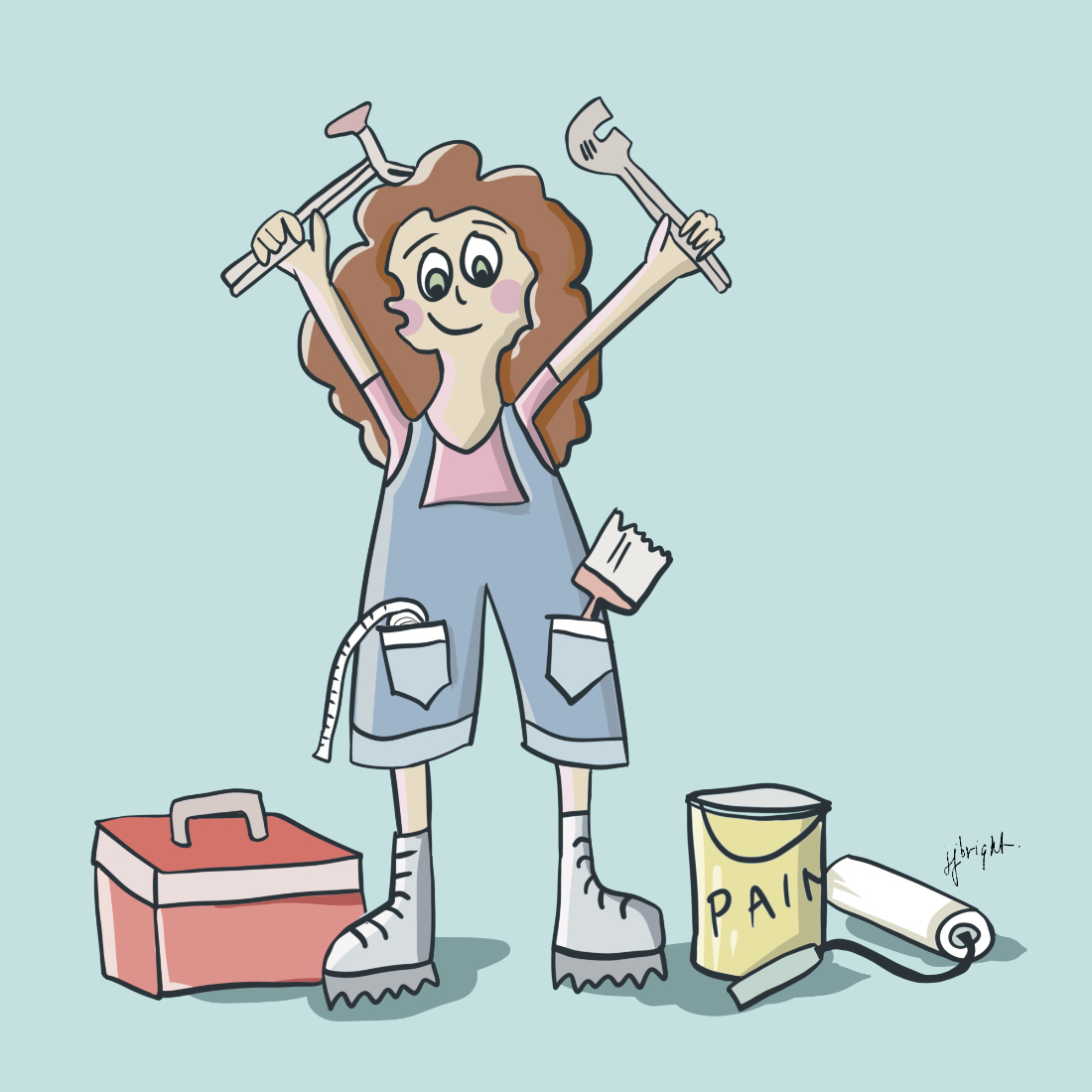 art every day illustration 1041 handy janet bright jjbright
