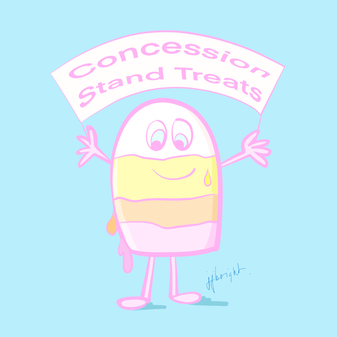 ART EVERY DAY ILLUSTRATION 1035 MASCOT Hello my friend Art & Illustration Janet Bright 