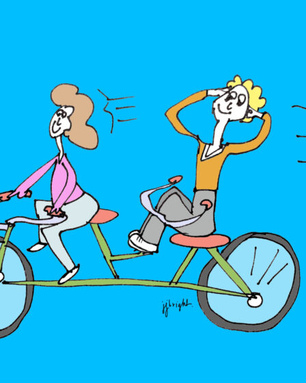 art every day illustration 1039 tandem janet bright jjbright